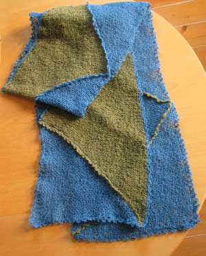 Halsduk i diagonalstickning
